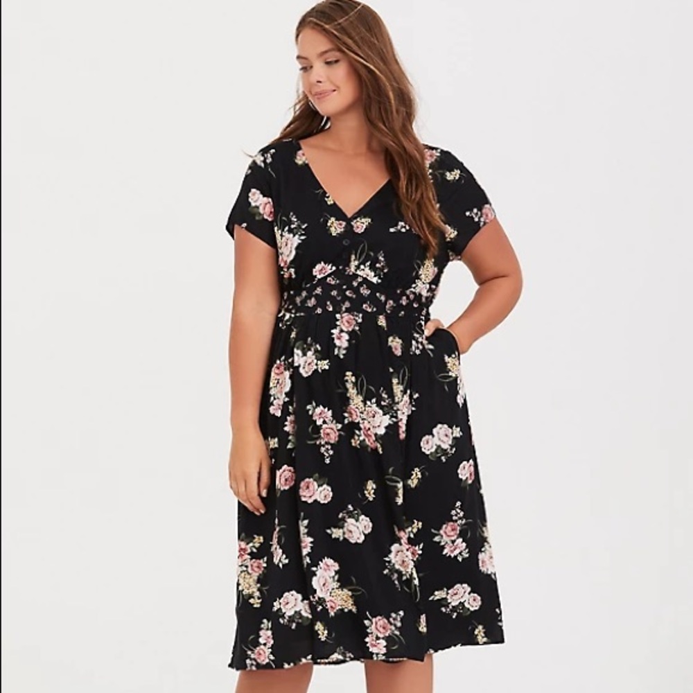 Torrid Floral Midi Dress